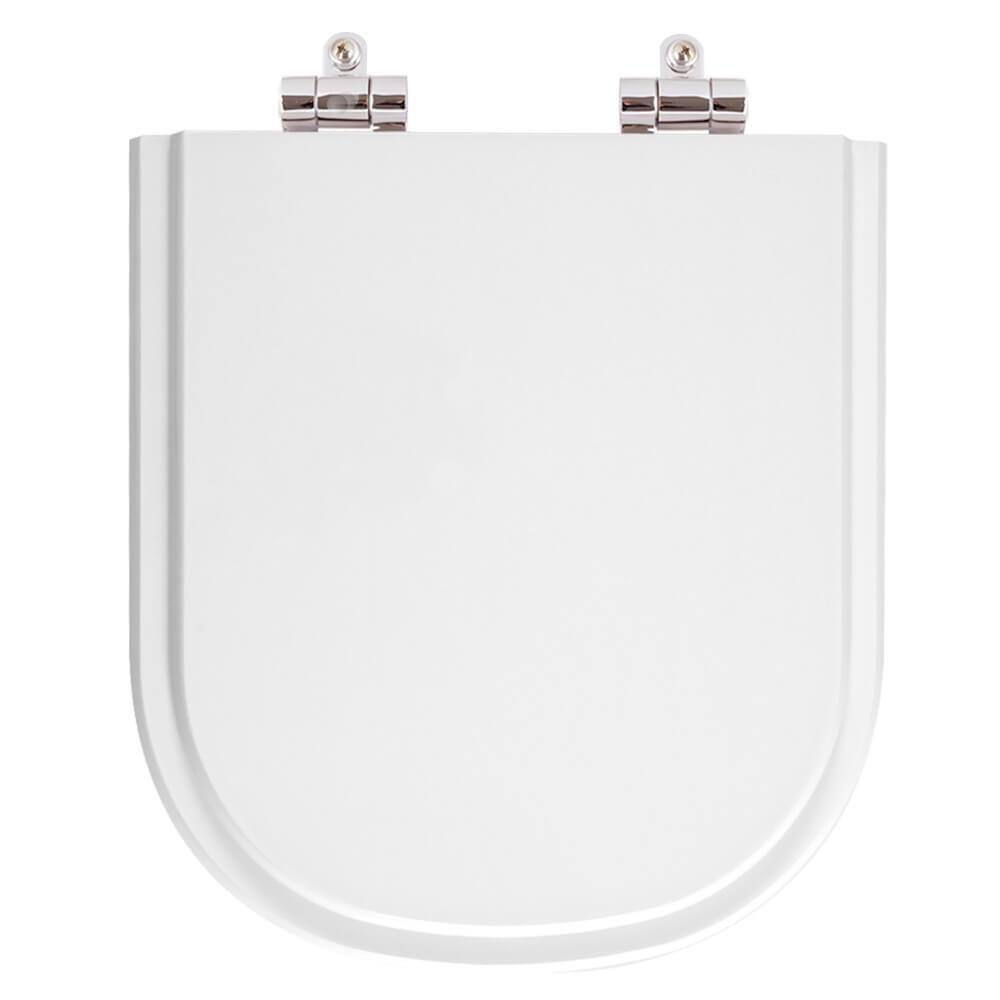 Tampa de Vaso Sanitário Poliéster com Amortecedor Flox Branco para bacia Fiori