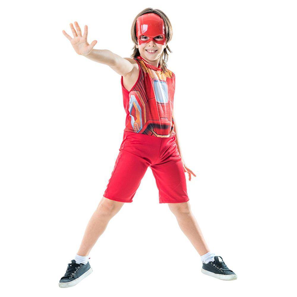 Fantasia Roupa Infantil Homem De Ferro C/ Mascara Temático