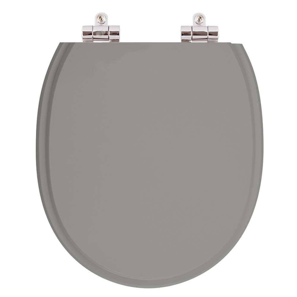 Assento Sanitário Poliester Soft Close Village Cinza Vip (Cinza Escuro) para vaso Deca