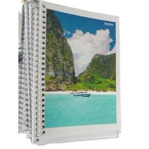 Caderneta Espiral Capa Dura 1/8 Com 80 Folhas- Pct 5Un