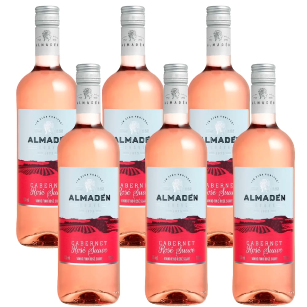 Cx 6 Vinho Almadén Rosé Suave 750 ml