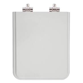 Assento Sanitário Poliester Soft Close Square Cinza Platina (Cinza Claro) para vaso Incepa
