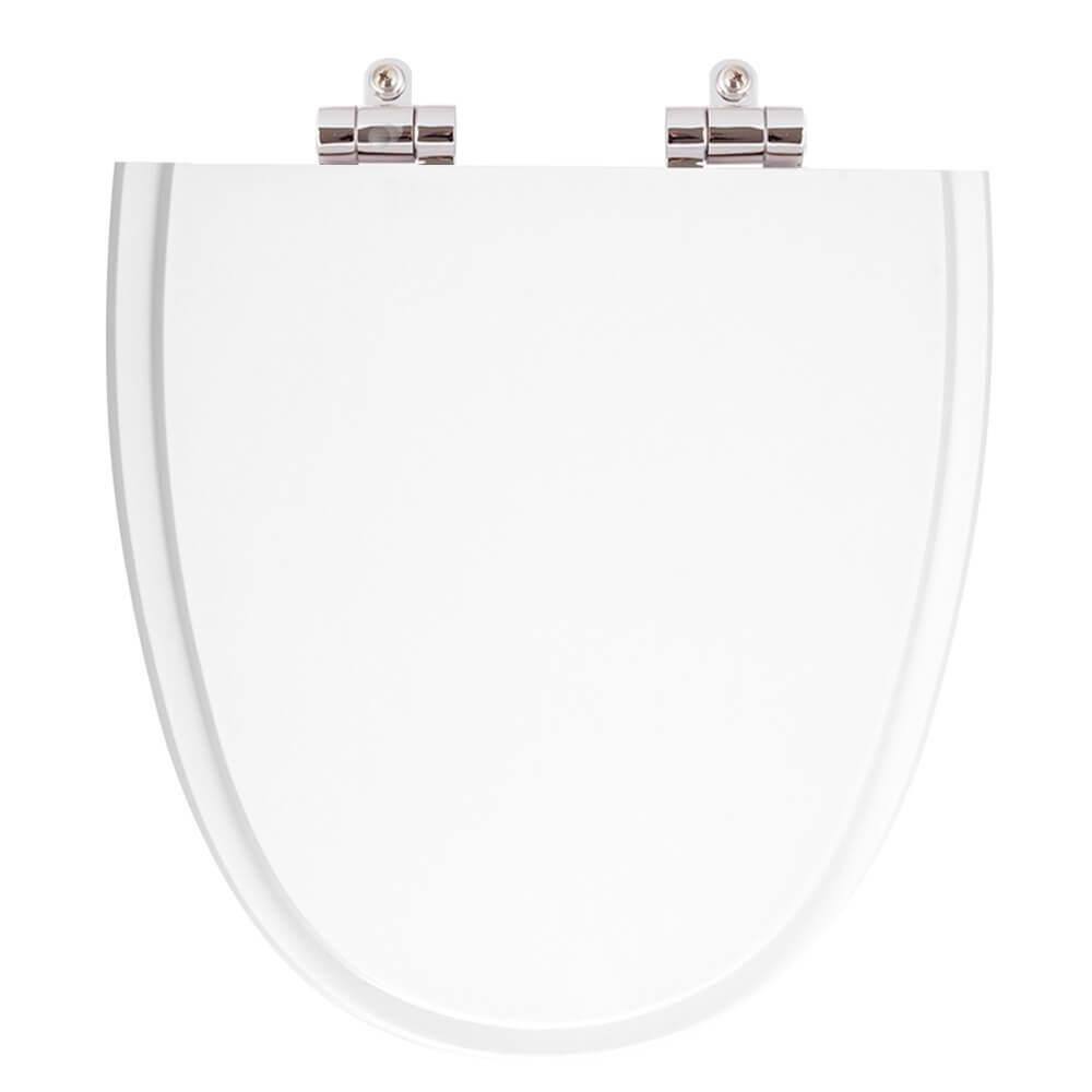 Assento Sanitario Poliester Com Amortecedor Aloha Branco Para Vaso Celite