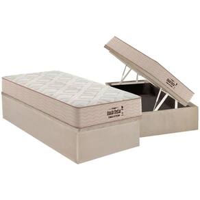 Cama Box Baú Solteiro: Colchão Anatômico Probel AG65 HR Gel Compact Force Extreme Double Face + Base CRC Suede Clean(88x188)