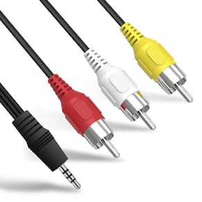 Cabo P2 3.5Mm X 3 Rca Av Áudio Vídeo
