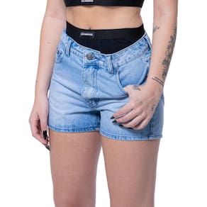 Shorts Jeans Feminino Hocks Under Azul 24256