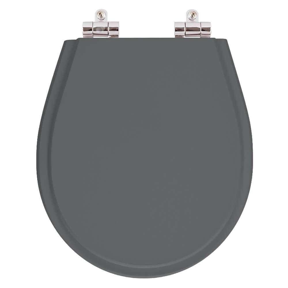 Assento Sanitario Poliester com Amortecedor Avalon Cinza Quartzo para Vaso Ideal Standard
