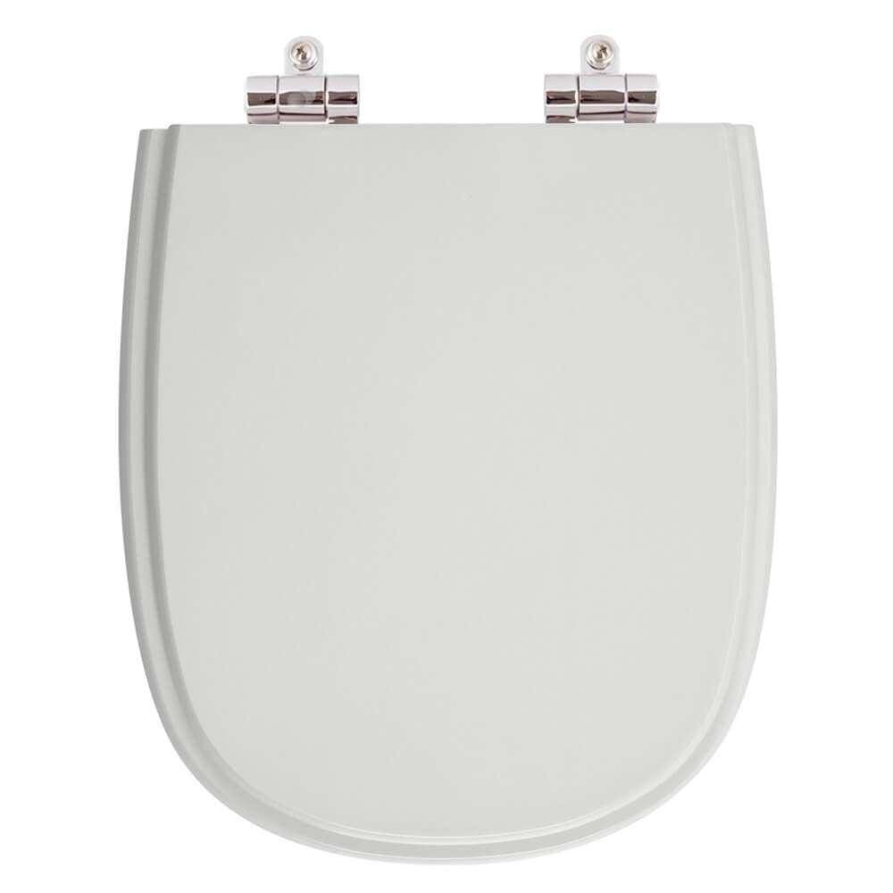 Tampa de Vaso Sanitário Poliéster com Amortecedor Sabatini Cinza Claro para bacia Icasa