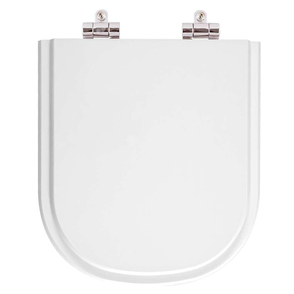 Tampa De Vaso Poliester Com Amortecedor Happening Branco Para Bacia Roca