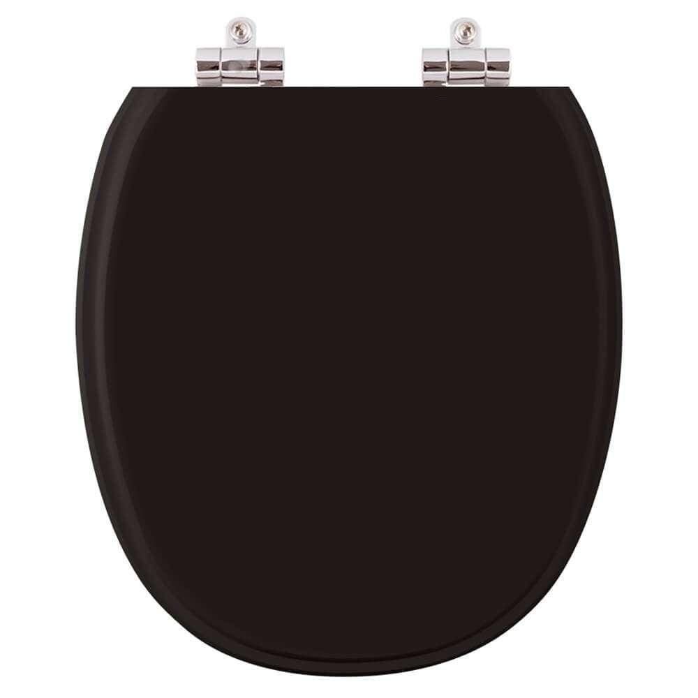 Assento Sanitario Poliester Soft Close Ascot Preto para vaso Ideal Standard
