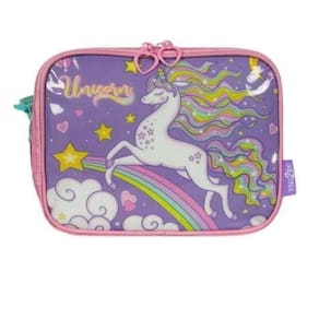 Lancheira Térmica Infantil Unicórnio Arco-Íris Luxcel Violet
