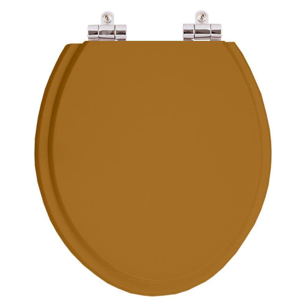 Tampa de Vaso Sanitário Poliéster com Amortecedor Fiori Ocre para bacia Fiori