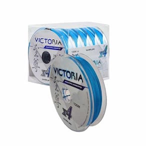 Linha De Pesca Multifilamento 4 Fios Victoria Azul 500m Medida 0,14mm