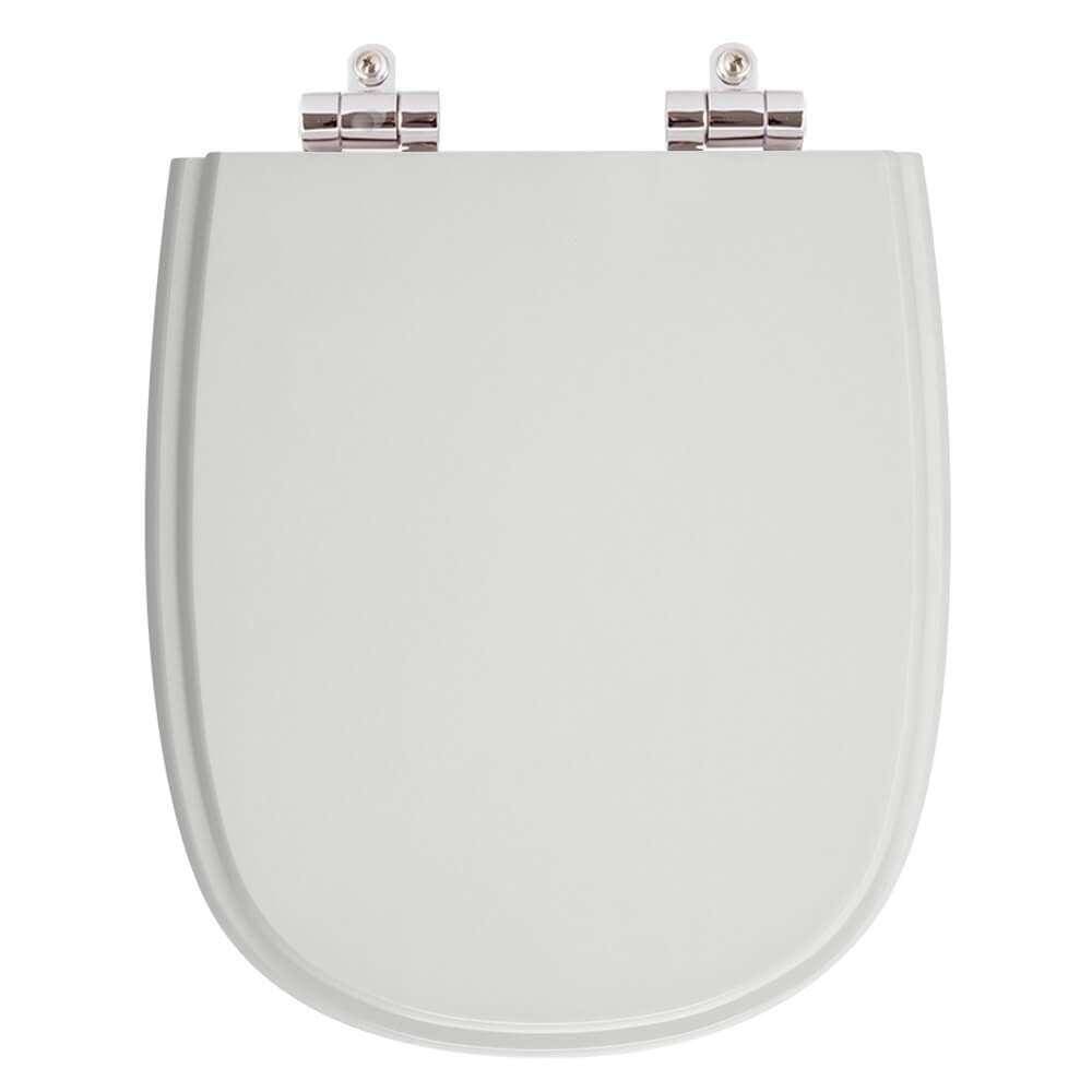 Assento Sanitario Poliester com Amortecedor Paris Silver (Cinza Claro) para Vaso Ideal Standard