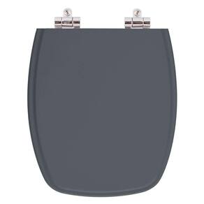 Assento Sanitario Poliester com Amortecedor Laguna Cinza Plus (cinza escuro) para Vaso Hervy