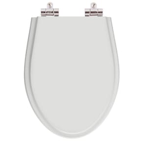 Tampa de Privada Poliéster Soft Close Alpinia Cinza Claro para louça Fiori 6lpf