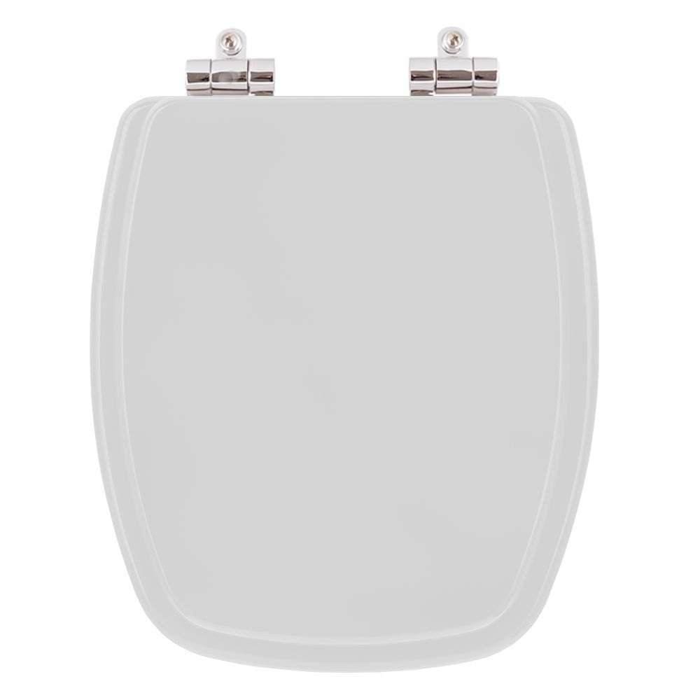 Assento Sanitário Poliester Soft Close Primula Plus Cinza Claro para vaso Fiori