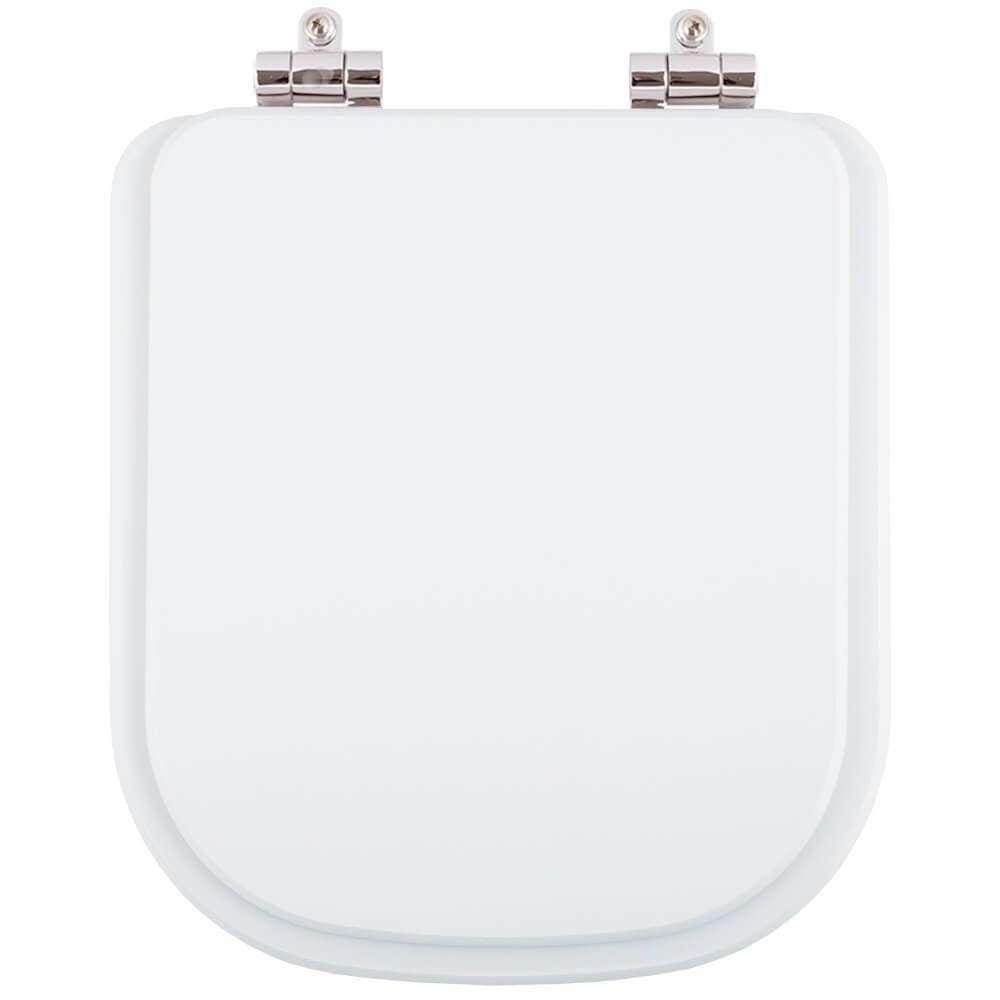 Tampa De Vaso Poliester Com Amortecedor Gap Branco Para Bacia Roca