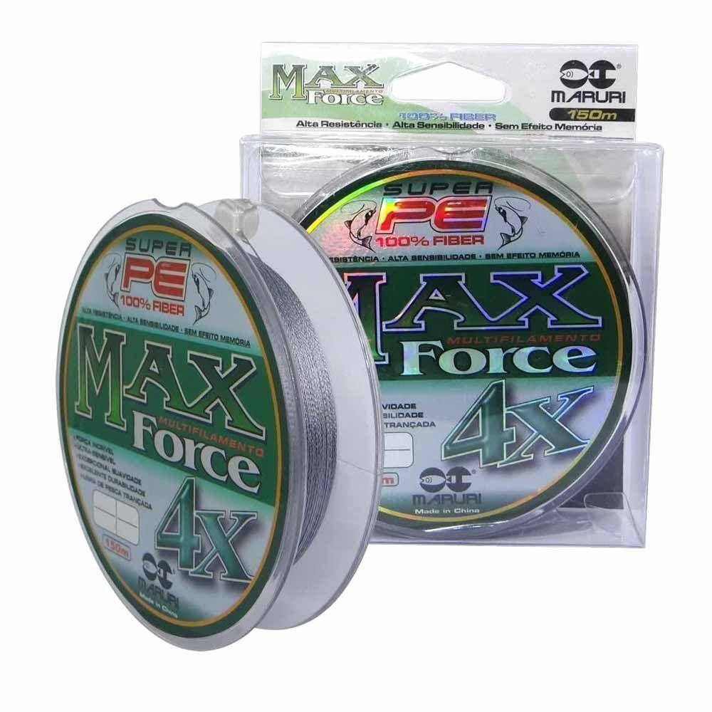 Linha De Pesca Multifilamento 150m Max Force 4 Fios Medida 0,14mm