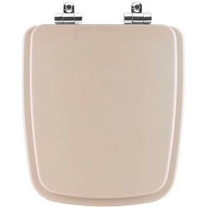 Assento Sanitário Poliester Soft Close Boss Champagne Bege Fosco para vaso Incepa