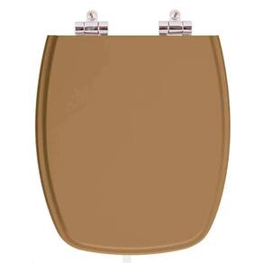 Assento Sanitário Poliester Soft Close Stylus Amarelo Terra para vaso Celite