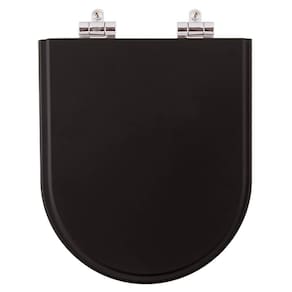 Assento Sanitario Poliester Com Amortecedor Riviera Preto Para Vaso Celite