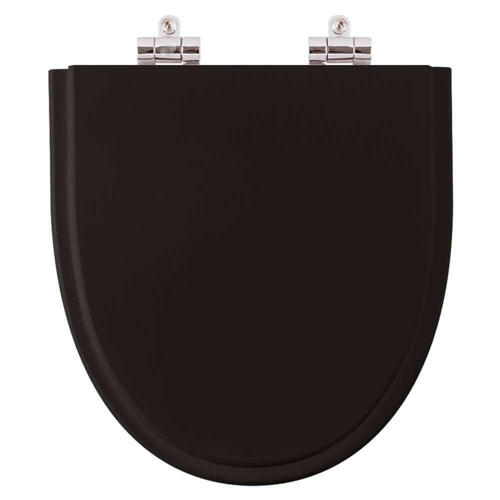 Assento Sanitário Poliester Soft Close Studio Preto para vaso Incepa