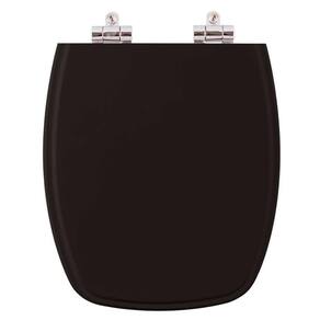 Assento Sanitário Poliester Soft Close Primula Plus Preto para vaso Fiori 6lpf