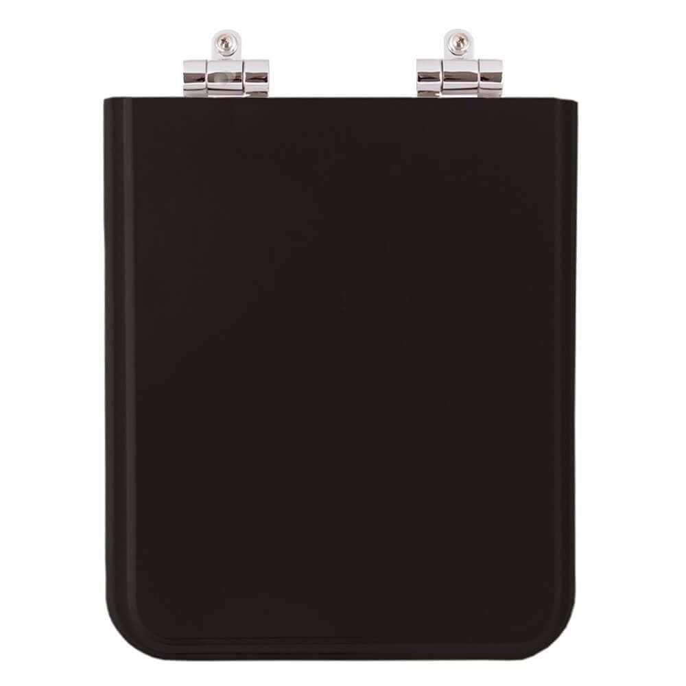 Assento Sanitário Poliester Soft Close Square Preto para vaso Incepa