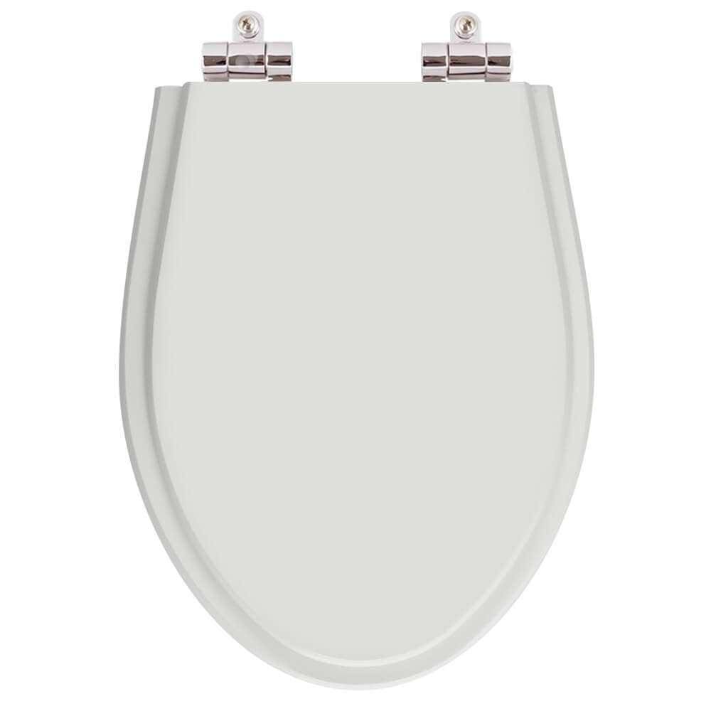 Tampa de Privada Poliéster Soft Close Alpinia Cinza Claro para louça Fiori 6lpf