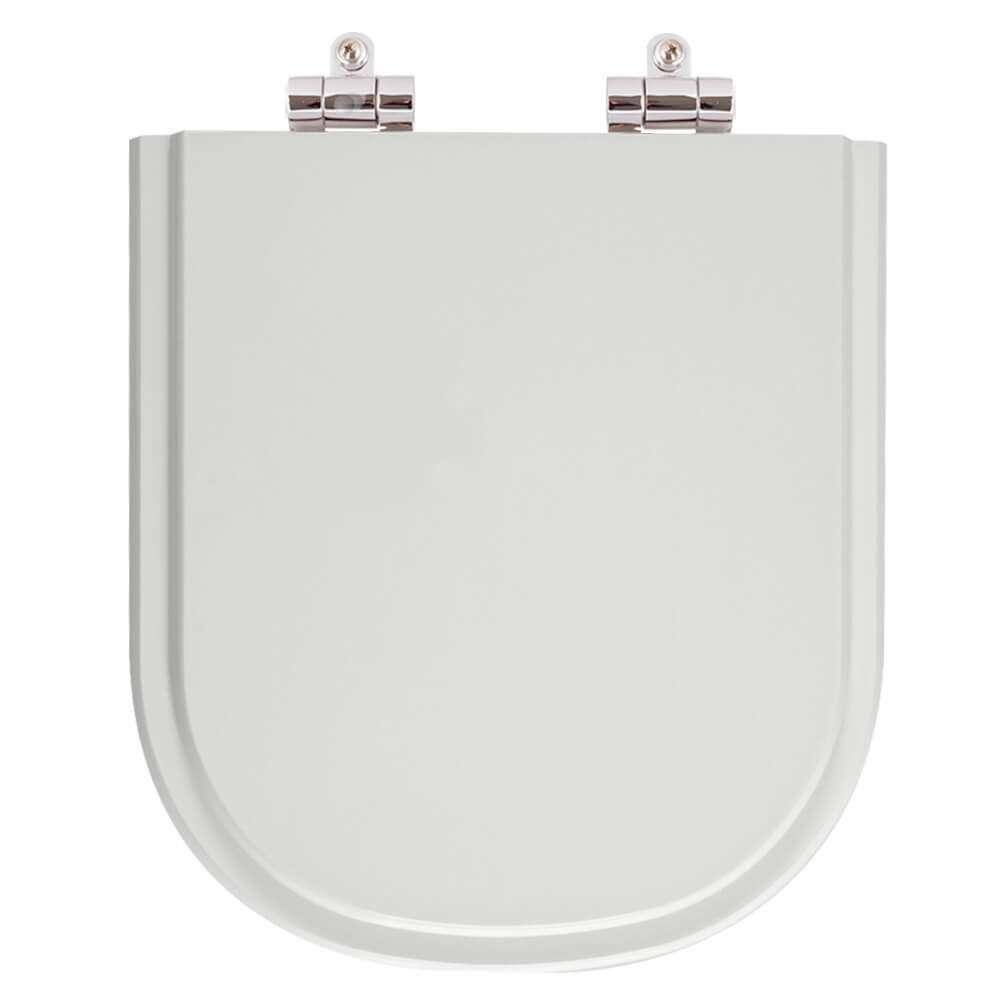 Tampa de Privada Poliéster Soft Close Flox Cinza Claro para louça Fiori 6lpf