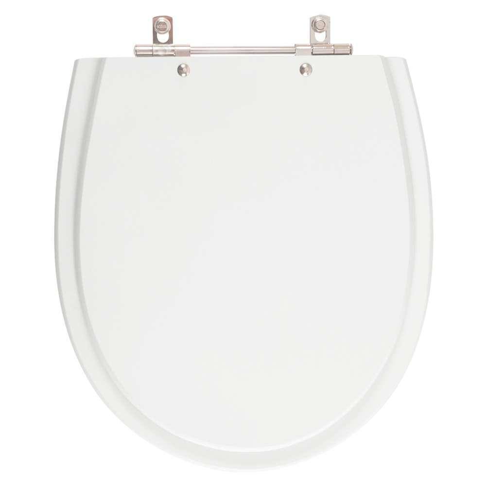 Assento Sanitario Poliester com Amortecedor Polo Branco para Vaso Hervy