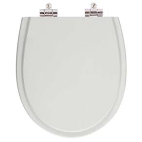 Assento Sanitario Poliester com Amortecedor Polo Cinza para Vaso Hervy