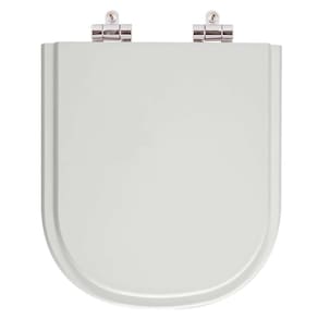 Assento Sanitário Poliester Soft Close Life Cinza Prata para vaso Celite