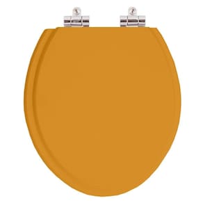 Assento Sanitario Poliester Com Amortecedor Saveiro Amarelo Terra Para Vaso Celite