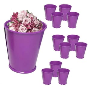 Balde Cachepot De Ferro Para Mesa Festa Evento 15 Anos Pequeno Roxo Com 24 Unidades (balde-p-b)