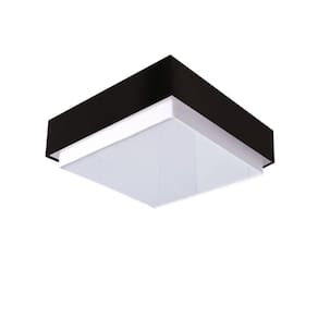 Plafon Quadrado Vivare Md-3090 Cúpula Em Tecido 45x45cm Preto Bivolt