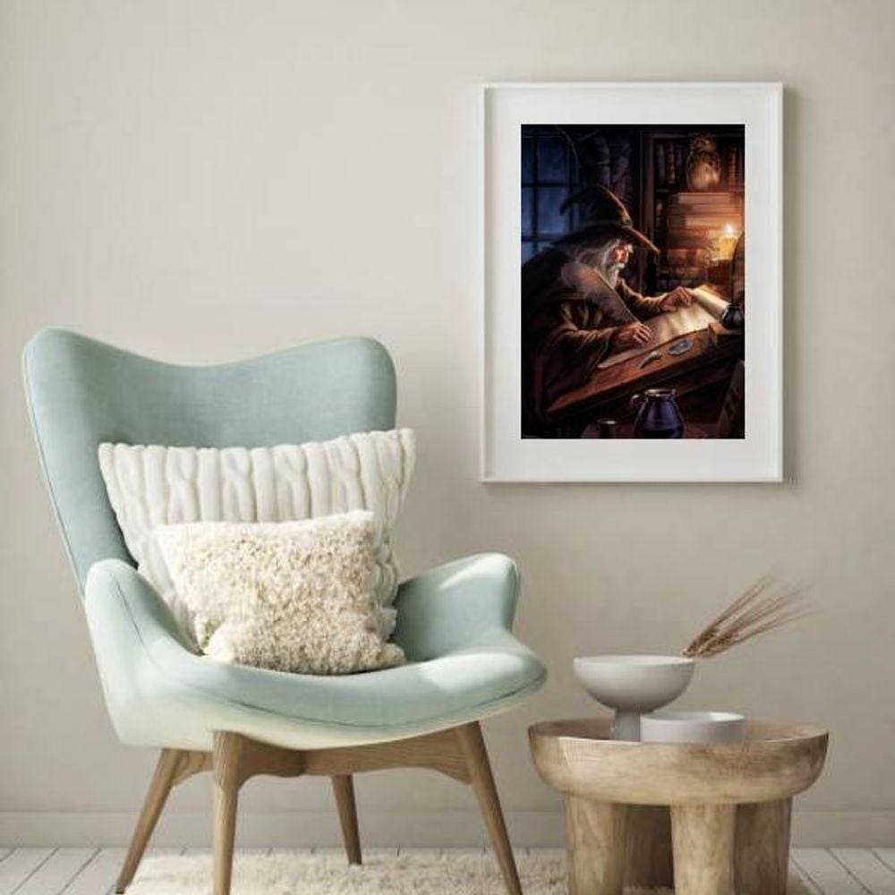 Quadro Decorativo Mago Alquimista - 60X48Cm