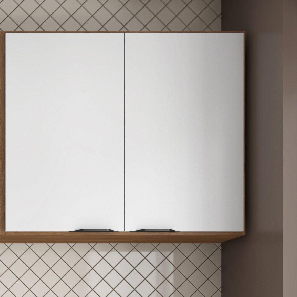 Armário Aéreo de Cozinha | 80cm - 2 Portas Firenze Amendola Touch/Branco