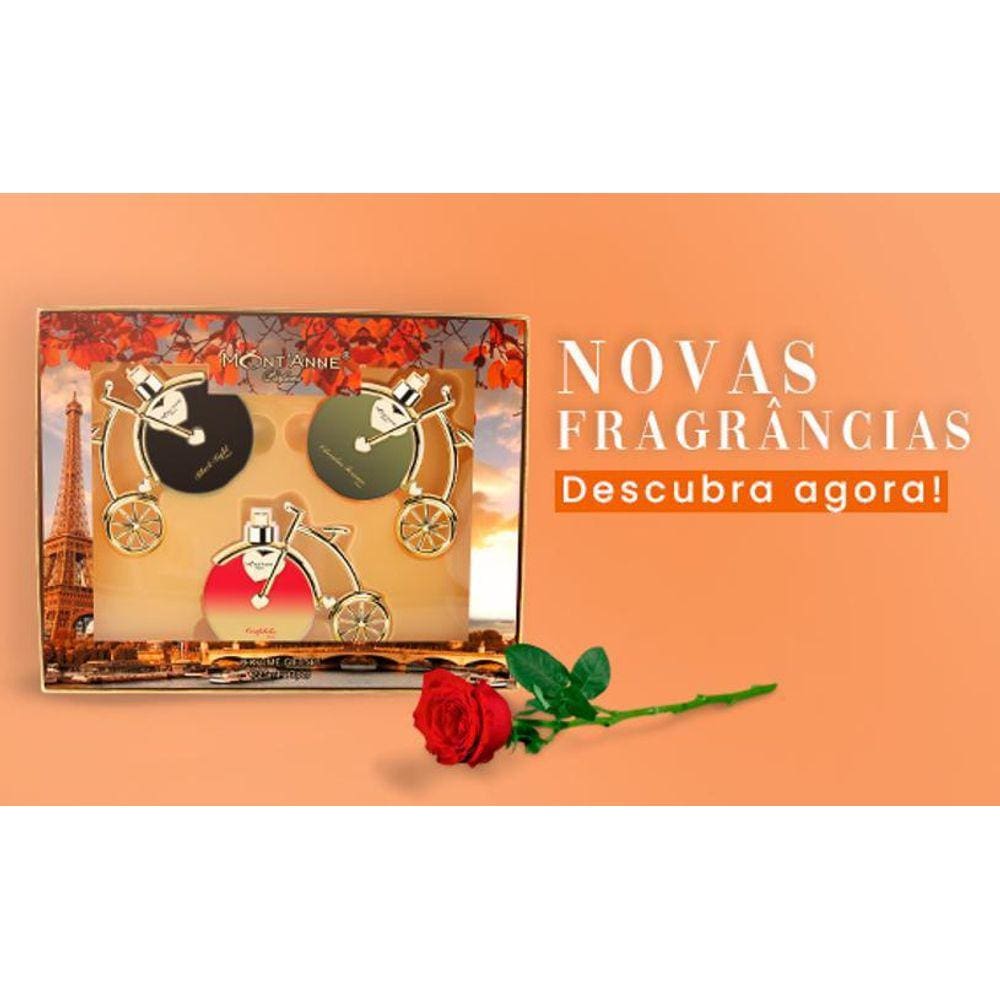 Kit Mont`Anne Parfums Black Sight Luxe Feminino 3 Pçs 25Ml
