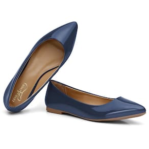 Sapatilha Feminina Básica Verniz Estilo Leve Casual Conforto