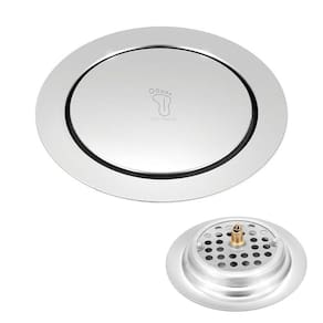 Ralo Click Inteligente 15X15 Inox Redondo Banheiro Lavabo Casa