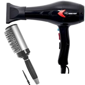 Kit - Secador Mq Turbo Point Black 2000W 127V + Escova Proart Ricci Perfetti 98105Hkh `M` 53Mm