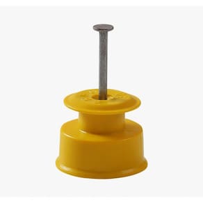 Isolador Roldana 36 Mm Amarelo 100un Mais Resistente Proteção Uv Zebu