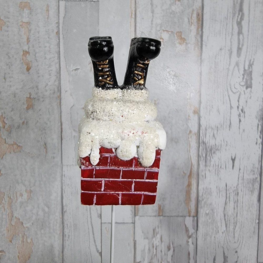 Espeto/pick Papai Noel Chamine Resina 7cm