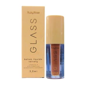 Batom Líquido Velvety Ruby Rose Glass Bg01 3,5Ml
