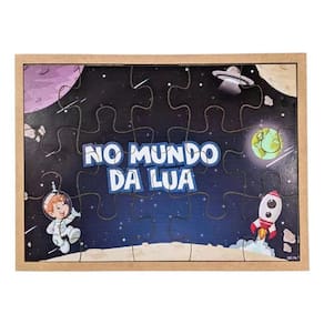 Quebra Cabeça No Mundo Da Lua Mdf 15 Peças De Encaixe Qc-16
