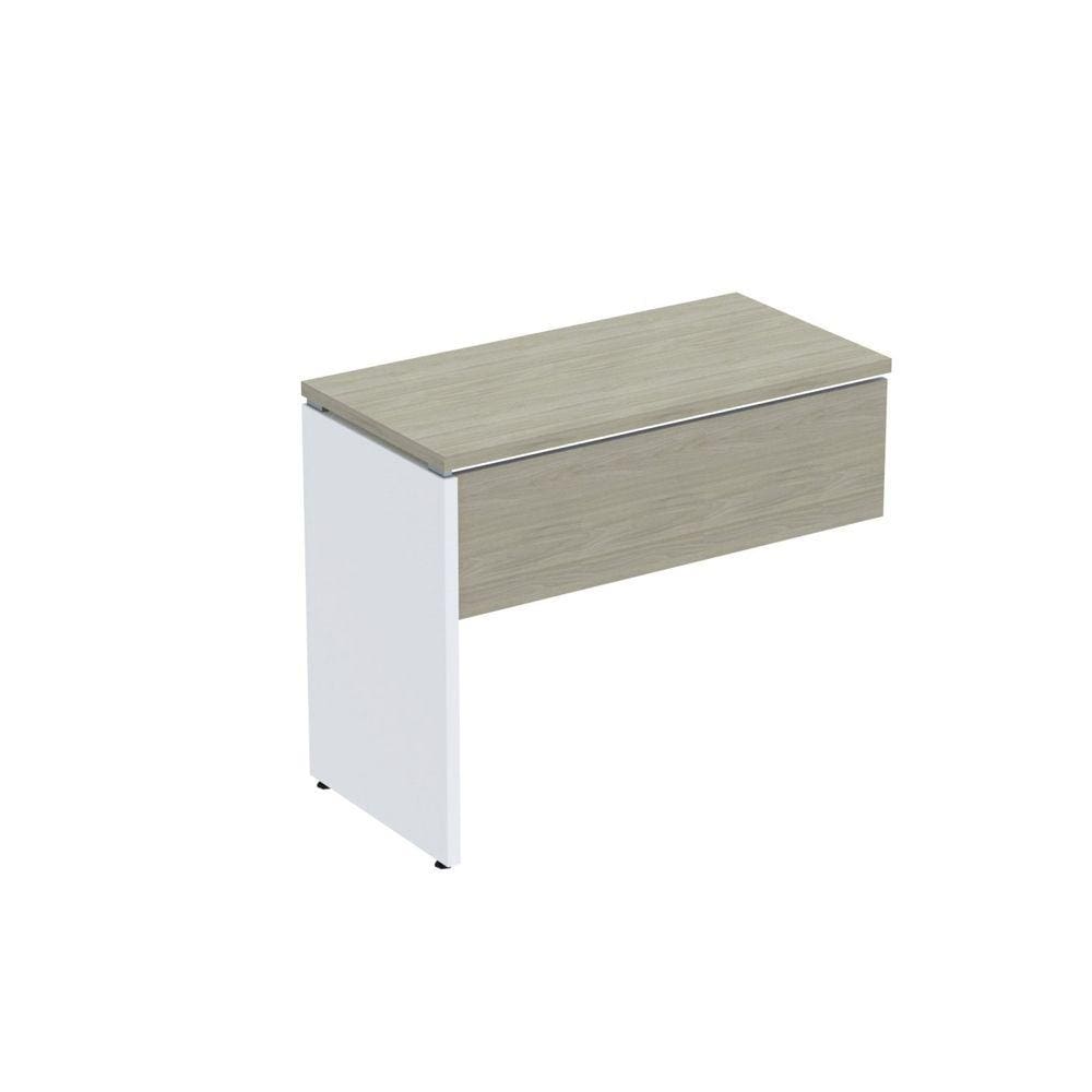 Complemento de Mesa Pé Painel Linha P25 Nogueira casblanca/Branco