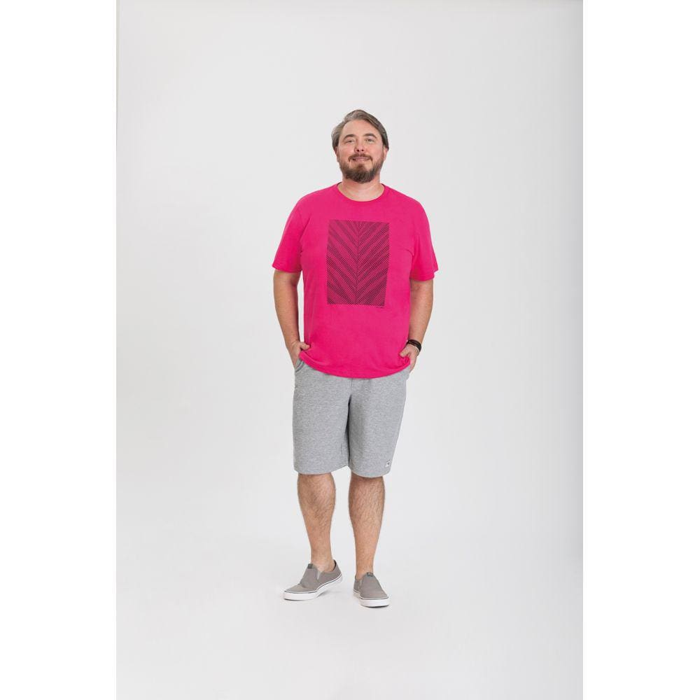 Camiseta Manga Curta Estampada Plus Size