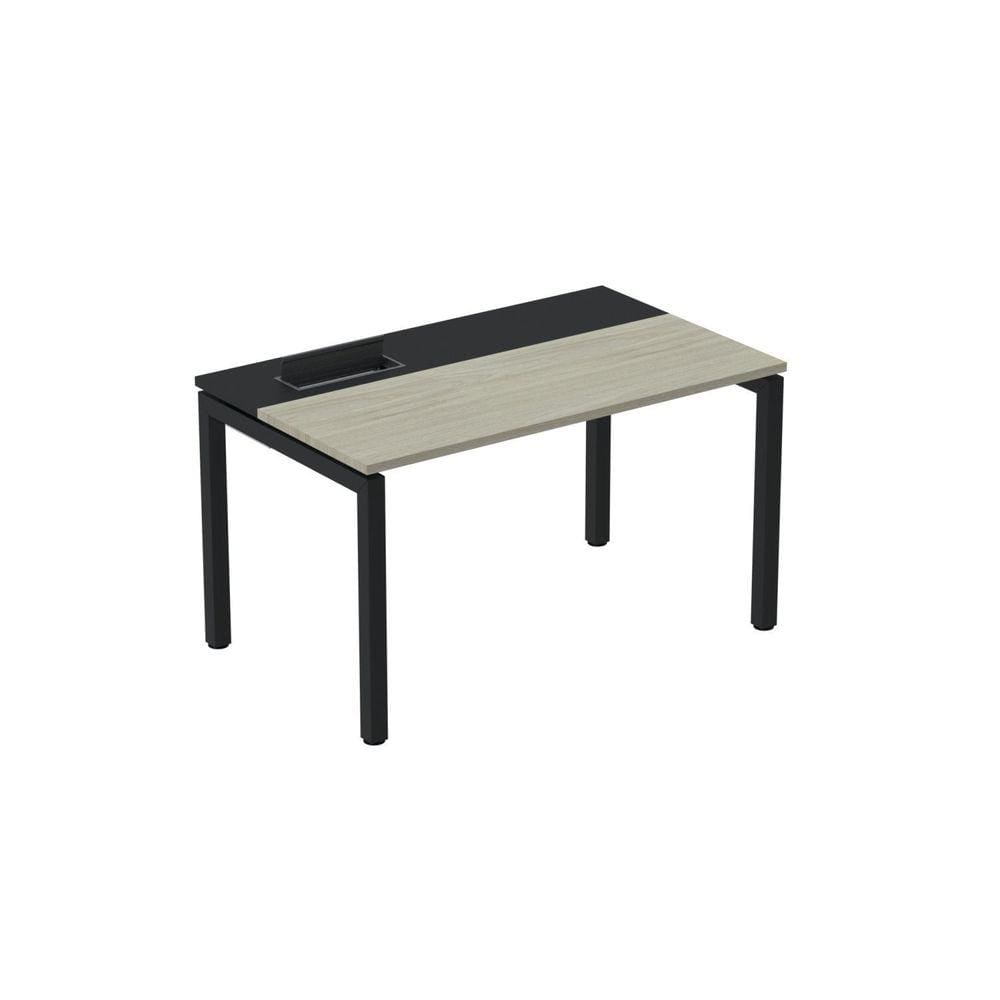 Mesa Plataforma para Coworking 120x792 Psc120 Nogueira Casablanca/Preto